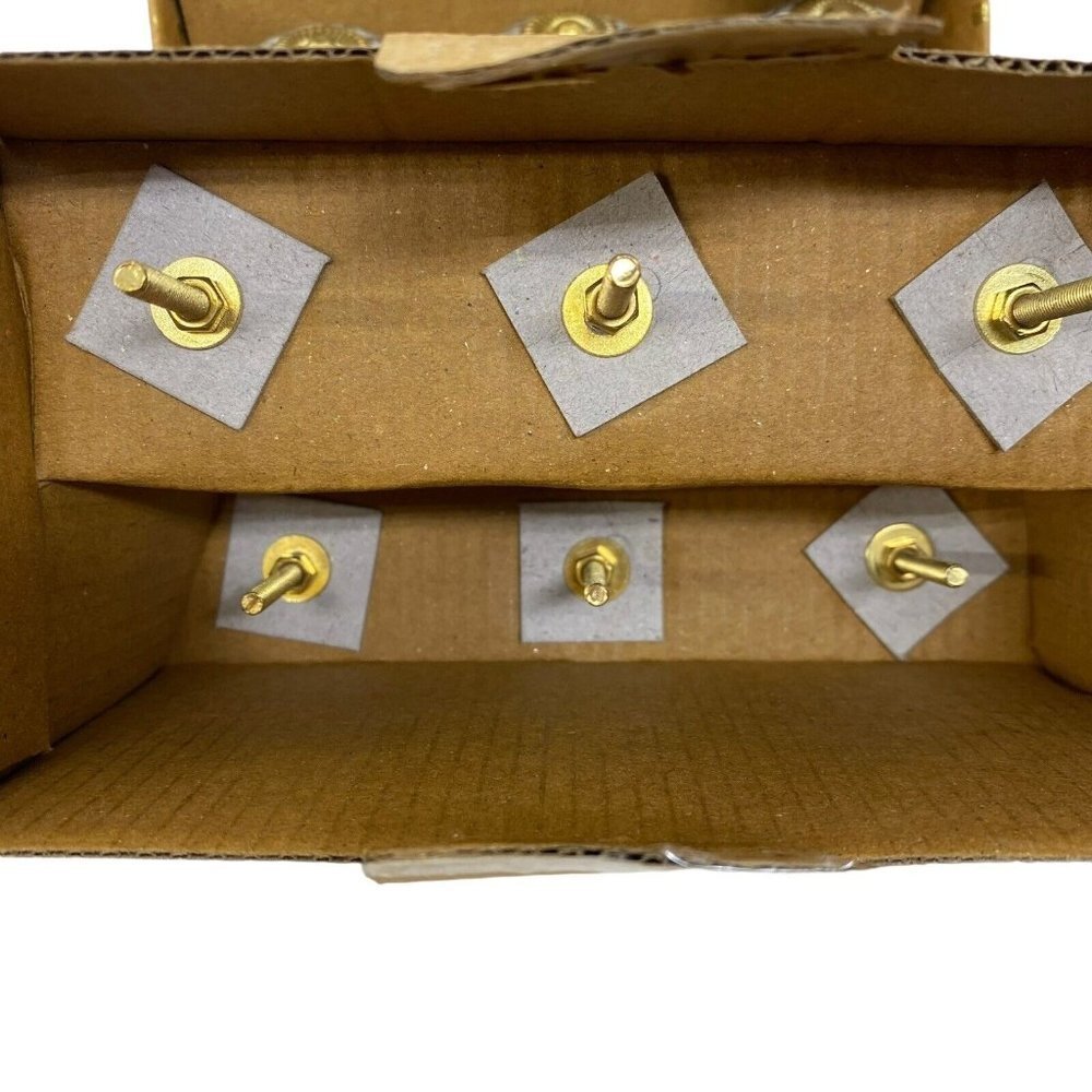 Gray & Gold Black Hand Painted Ceramic Cupboard Cabinet Drawer Pulls 12 Knobs - Picture 5 of 6